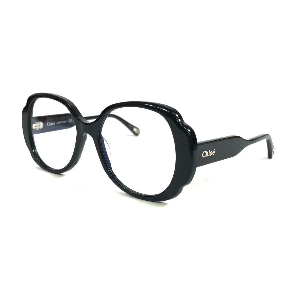 Chloe Sunglasses CH0196S 001 Shiny Black Oversized Purple Photochromic 53-16-140